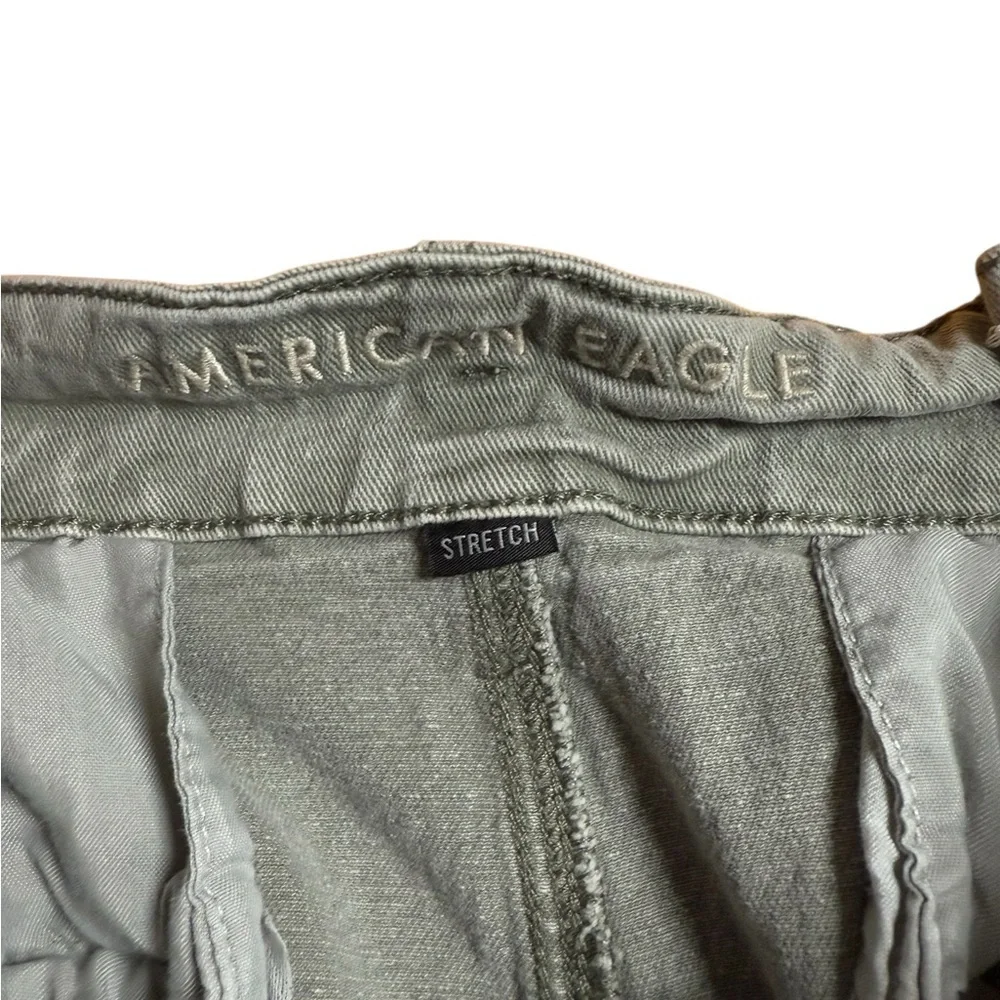 American Eagle Gray Paperbag Waist Denim 10 Shorts Coastal Cowgirl Boho Summer - Picture 5 of 5